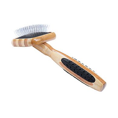 Bass Pet Brushes De-matting 100% Premium Alloy Pin Soft Pure Wood Handle Extra Small Slicker Style