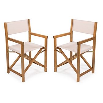 Classic Vintage Outdoor Acacia Wood Folding Director Chair