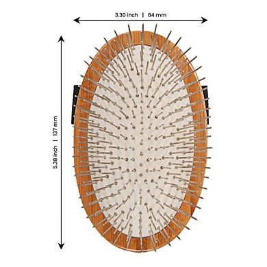 Bass Pet Brushes Style & Detangle With 100% Premium Alloy Pin Pure Wood Handle Palm Style