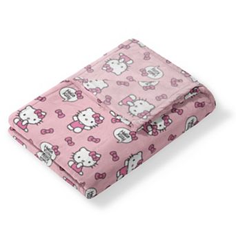 Hello Kitty Let's Bow Pink Silk Touch Throw Blanket