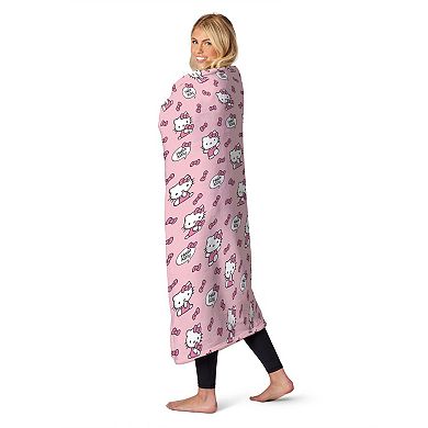 Hello Kitty Let's Bow Pink Silk Touch Throw Blanket