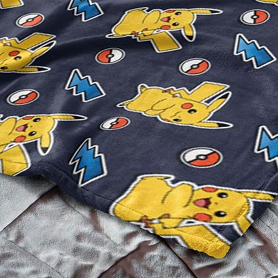 Pokemon Lightning Chase Silk Touch Throw Blanket