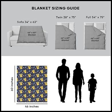 Pokemon Lightning Chase Silk Touch Throw Blanket