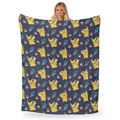 Pokemon Lightning Chase Silk Touch Throw Blanket