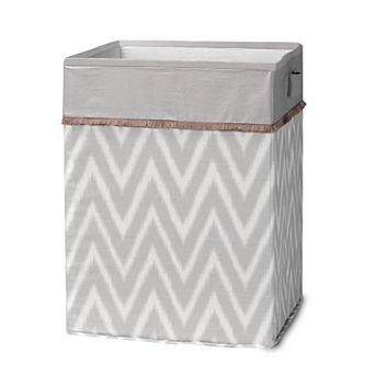 Lambs & Ivy Urban Jungle Gray/white Chevron Storage/hamper
