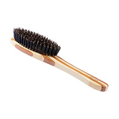 Bass Pet Brushes Shine & Condition With 100% Premium Natural Bristle Pure Wood Handle Full Oval