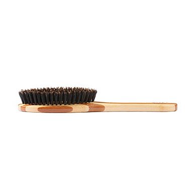 Bass Pet Brushes Shine & Condition With 100% Premium Natural Bristle Pure Wood Handle Full Oval