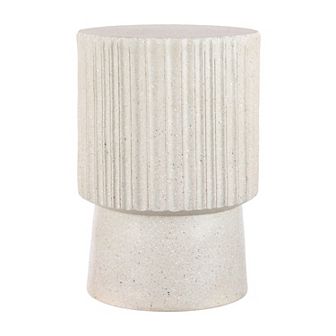 Louisa 19" Modern Art Deco Tambour Accent Table
