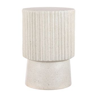 Louisa 19" Modern Art Deco Tambour Accent Table