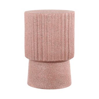 Louisa 19" Modern Art Deco Tambour Accent Table