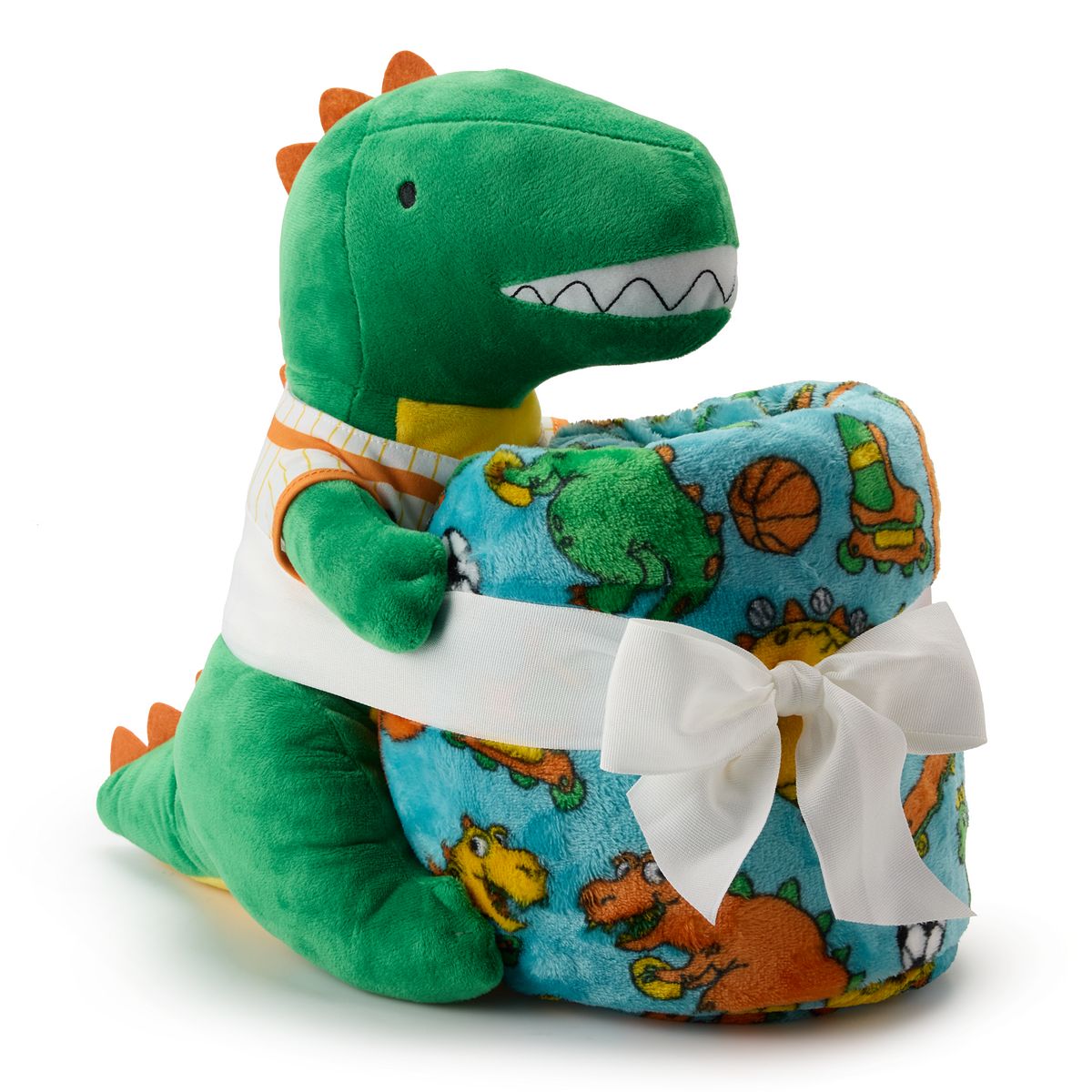 The Big One Kids™ Sports Dinosaur Pillow Buddy Throw Blanket Set - Main Image