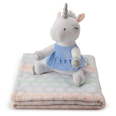 The Big One Kids™ Blue Unicorn Pillow Buddy & Throw Blanket Set