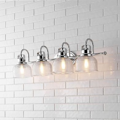 Virginia 30" 4-light Metal/glass Led Vanity Light, Chrome