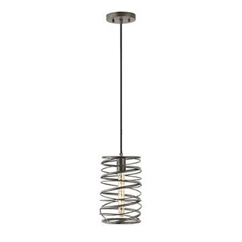 Helisa 7.25" 1-light Modern Contemporary Iron Spiral Led Pendant, Gold Painting