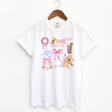 Coquette Kentucky Derby Collage Garment Dyed Tees