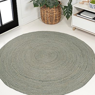 Zara Braided Coastal Cottage Round Jute Area Rug
