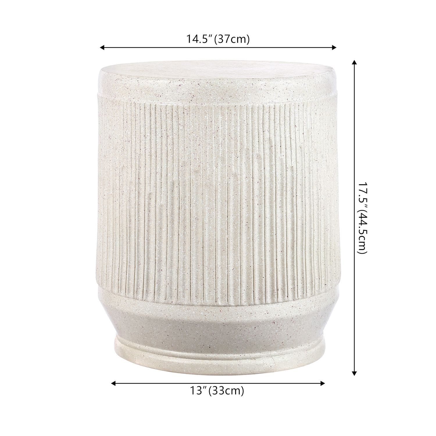 Dimensional diagram of the accent table with measurements