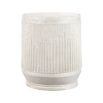 Kline 17.5" Mid-century Modern Brutalist Accent Table