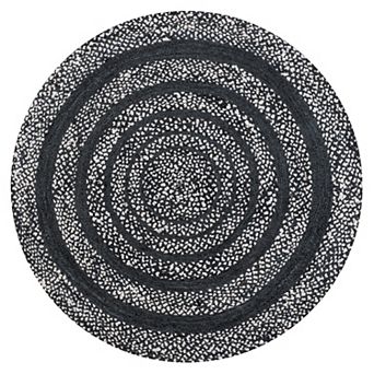 Abyss Braided Bohemian Coastal Round Jute Area Rug