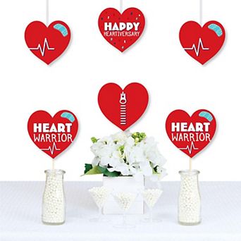 Big Dot Of Happiness Happy Heartiversary - Hearts Decor Diy Chd Awareness Essentials - 20 ct