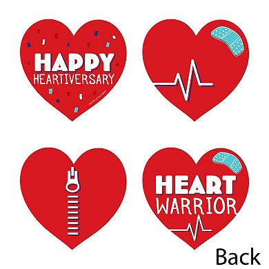 Big Dot Of Happiness Happy Heartiversary - Hearts Decor Diy Chd Awareness Essentials - 20 Ct