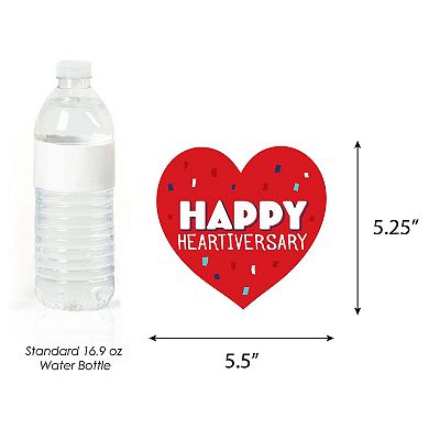 Big Dot Of Happiness Happy Heartiversary - Hearts Decor Diy Chd Awareness Essentials - 20 Ct