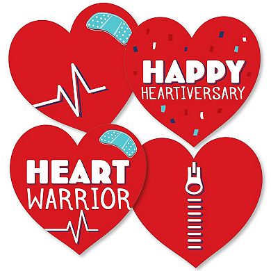 Big Dot Of Happiness Happy Heartiversary - Hearts Decor Diy Chd Awareness Essentials - 20 Ct