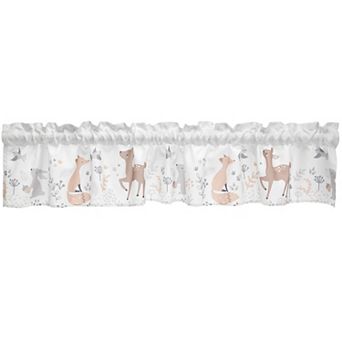 Bedtime Originals Deer Park Gray Window Valance - Deer/fox