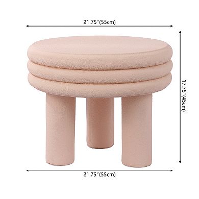 Rashida 17.75" Contemporary Minimalist Curvy High Accent Table