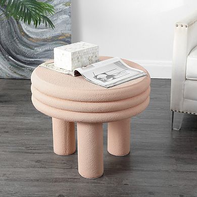 Rashida 17.75" Contemporary Minimalist Curvy High Accent Table
