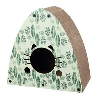 Koko 19" Modern Cardboard Triangle Cat Cave Scratcher with Catnip