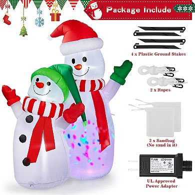 6ft Christmas Inflatables Snowman Blow Up Yard Decorations