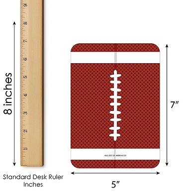 Big Dot Of Happiness The Big Game - Commercial Football Party Shaped Bingo Game - Set Of 18