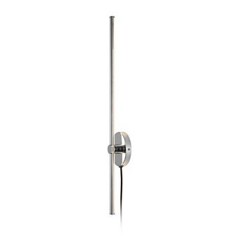 Anton 27.25" 1-light Modern Minimalist Iron Adjustable Bar Integrated Led Plug-in Sconce, Chrome