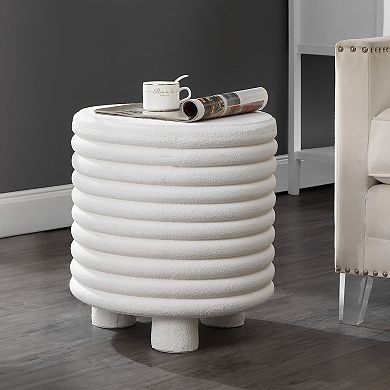 Evans 18" Minimalist Modern 3-legged Drum Accent Table