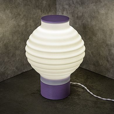 Asian Lantern 15" Vintage Traditional Plant-based Pla 3d Printed Dimmable Led Table Lamp