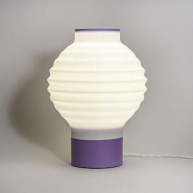 Asian Lantern 15" Vintage Traditional Plant-based Pla 3d Printed Dimmable Led Table Lamp