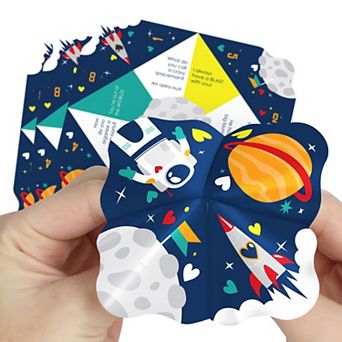Big Dot Of Happiness Blast Off To Outer Space Cootie Catcher Game Valentine Fortune Tellers - 12 ct