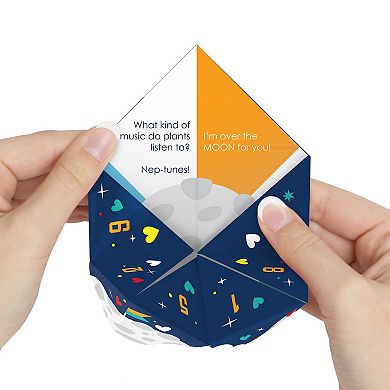 Big Dot Of Happiness Blast Off To Outer Space Cootie Catcher Game Valentine Fortune Tellers - 12 Ct