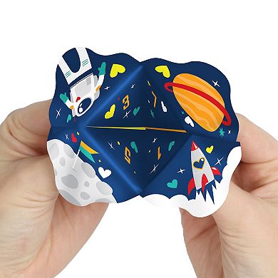 Big Dot Of Happiness Blast Off To Outer Space Cootie Catcher Game Valentine Fortune Tellers - 12 Ct