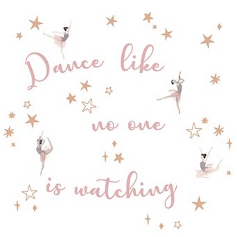 Lambs & Ivy Ballerina Baby Dance Like No One Is Watching Wall Decals/stickers