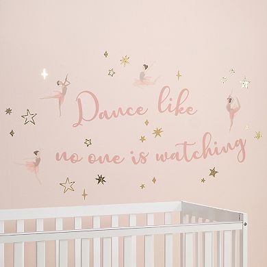 Lambs & Ivy Ballerina Baby Dance Like No One Is Watching Wall Decals/stickers