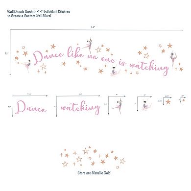 Lambs & Ivy Ballerina Baby Dance Like No One Is Watching Wall Decals/stickers