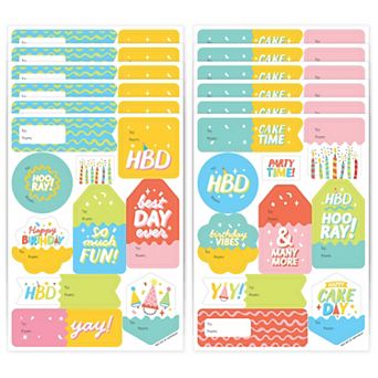 Big Dot Of Happiness Party Time - Assorted To And From Stickers - 12 Sheets - 120 Stickers