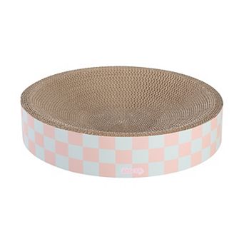 Nelson Modern Cardboard Round Bowl Cat Scratcher with Catnip