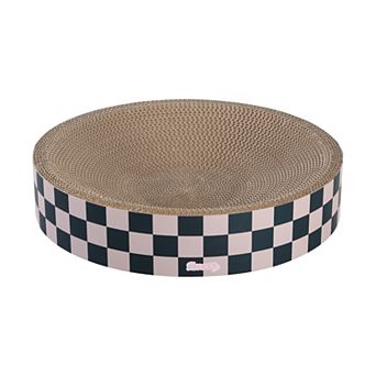 Nelson Modern Cardboard Round Bowl Cat Scratcher with Catnip