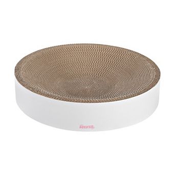 Nelson Modern Cardboard Round Bowl Cat Scratcher with Catnip