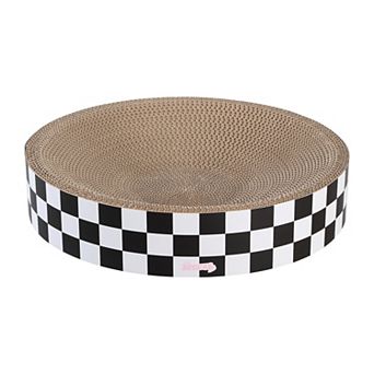 Nelson Modern Cardboard Round Bowl Cat Scratcher with Catnip