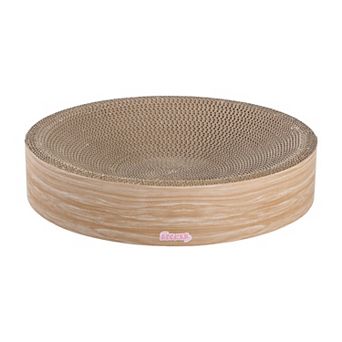 Nelson Modern Cardboard Round Bowl Cat Scratcher with Catnip