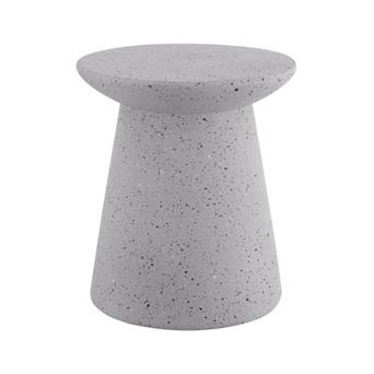 Hollie 18" Minimalist Modern Drum Accent Table Pedestal